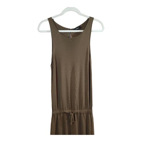 Theory Olive Green Midrelle Lustrate Sleeveless Slinky Knit Jumpsuit Women's S - Picture 3 of 7